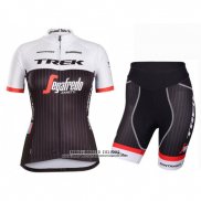 2016 Abbigliamento Ciclismo Donne Trek Nero e Rosso Manica Corta e Salopette