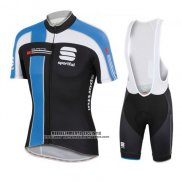 2016 Abbigliamento Ciclismo Sportful Nero Blu Manica Corta e Salopette