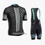 2016 Abbigliamento Ciclismo Trek Bontrager Nero e Grigio Manica Corta e Salopette