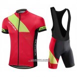 2017 Abbigliamento Ciclismo Altura Sportive Rosso Manica Corta e Salopette