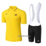 2017 Abbigliamento Ciclismo Coq Sportif Tour de France Giallo Manica Corta e Salopette