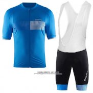 2017 Abbigliamento Ciclismo Craft Blu Manica Corta e Salopette