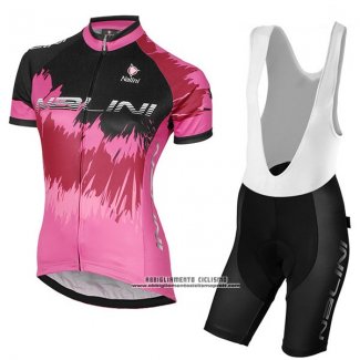 2017 Abbigliamento Ciclismo Donne Nalini Sfiziosa Rosso Manica Corta e Salopette