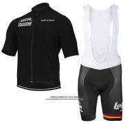 2017 Abbigliamento Ciclismo Lotto Soudal Nero Manica Corta e Salopette