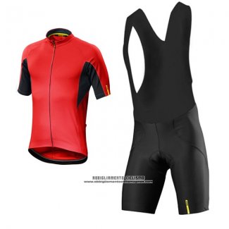 2017 Abbigliamento Ciclismo Mavic Rosso Manica Corta e Salopette