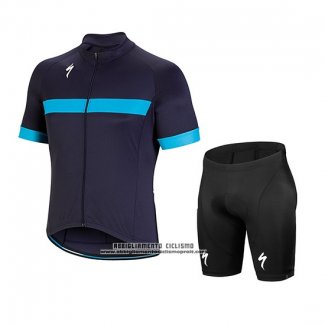 2018 Abbigliamento Ciclismo Specialized Blu Manica Corta e Salopette