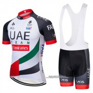 2018 Abbigliamento Ciclismo UCI Mondo Campione UAE Bianco Manica Corta e Salopette