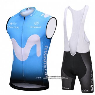 2018 Gilet Antivento Movistar Blu