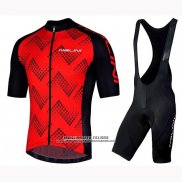 2019 Abbigliamento Ciclismo Nalini Podio 2.0 Nero Rosso Manica Corta e Salopette