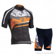 2019 Abbigliamento Ciclismo Northwave Argentato Arancione Nero Manica Corta e Salopette