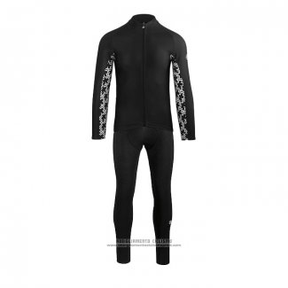 2021 Abbigliamento Ciclismo Assos Nero Manica Lunga e Salopette QXF21-0043