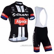 2021 Abbigliamento Ciclismo Giant Alpecin Nero Bianco Rosso Manica Corta e Salopette