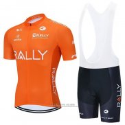 2021 Abbigliamento Ciclismo Rally Arancione Manica Corta e Salopette