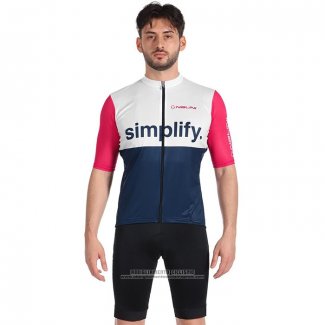 2022 Abbigliamento Ciclismo Nalini Blu Rosa Manica Corta e Salopette