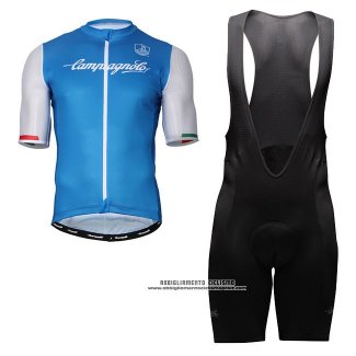 Abbigliamento Ciclismo Campagnolo Iridio Blu Bianco Manica Corta e Salopette