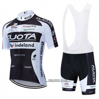 2010 Abbigliamento Ciclismo Kuota Nero e Bianco Manica Corta e Salopette