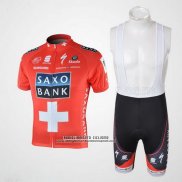 2010 Abbigliamento Ciclismo Saxo Bank Campione Svizzera Manica Corta e Salopette