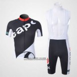 2011 Abbigliamento Ciclismo Capo Nero Manica Corta e Salopette