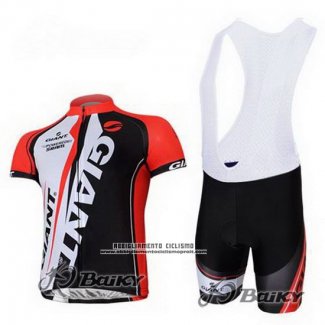 2011 Abbigliamento Ciclismo Giant Rosso e Nero Manica Corta e Salopette