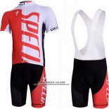 2012 Abbigliamento Ciclismo Specialized Bianco e Rosso Manica Corta e Salopette