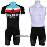 2013 Abbigliamento Ciclismo Bianchi Nero e Azzurro Manica Corta e Salopette