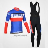 2014 Abbigliamento Ciclismo Monton Campione Francese Manica Lunga e Salopette