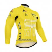 2015 Abbigliamento Ciclismo Tour de France Giallo Manica Lunga e Salopette