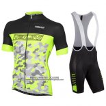 2016 Abbigliamento Ciclismo Nalini Verde e Nero Manica Corta e Salopette