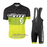 2016 Abbigliamento Ciclismo Scott Giallo e Nero Manica Corta e Salopette