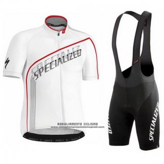 2016 Abbigliamento Ciclismo Specialized Chiaro Bianco Manica Corta e Salopette