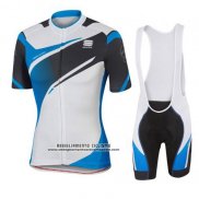 2016 Abbigliamento Ciclismo Sportful Bianco e Blu Manica Corta e Salopette