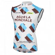 2016 Gilet Antivento Ag2rla Bianco e Blu