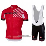 2017 Abbigliamento Ciclismo Castelli Free Ar Rosso Manica Corta e Salopette