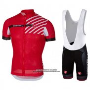 2017 Abbigliamento Ciclismo Castelli Free Ar Rosso Manica Corta e Salopette