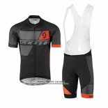 2017 Abbigliamento Ciclismo Scott Grigio e Nero Manica Corta e Salopette