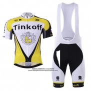 2017 Abbigliamento Ciclismo Tinkoff Giallo Manica Corta e Salopette