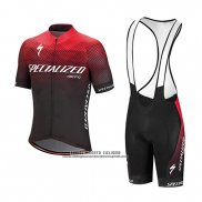 2018 Abbigliamento Ciclismo Specialized Rosso Nero Bianco Manica Corta e Salopette(1)