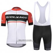 2019 Abbigliamento Ciclismo Colnago Bianco Rosso Manica Corta e Salopette