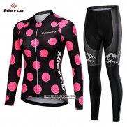 2019 Abbigliamento Ciclismo Donne Mieyco Nero Rosa Manica Lunga e Salopette