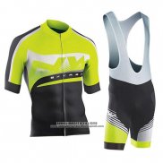 2019 Abbigliamento Ciclismo Northwave Verde Argentato Nero Manica Corta e Salopette