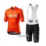2020 Abbigliamento Ciclismo Ineos Arancione Manica Corta e Salopette
