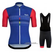 2020 Abbigliamento Ciclismo Rapha Rosso Blu Manica Corta e Salopette