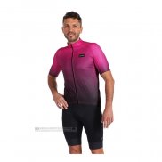 2022 Abbigliamento Ciclismo Gore Viola Nero Manica Corta e Salopette