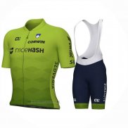 2023 Abbigliamento Ciclismo Slovenia Verde Manica Corta e Salopette